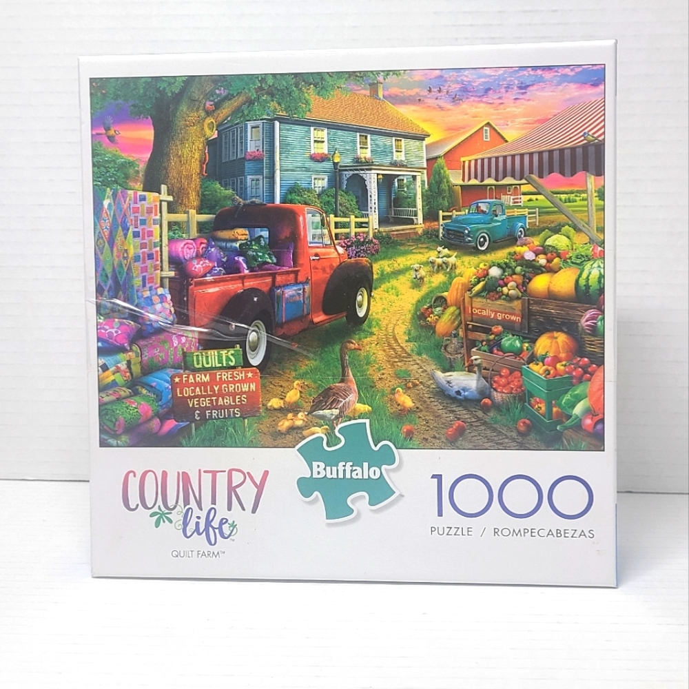 Buffalo Country Life Quilt Farm 1000pc puzzle #11920